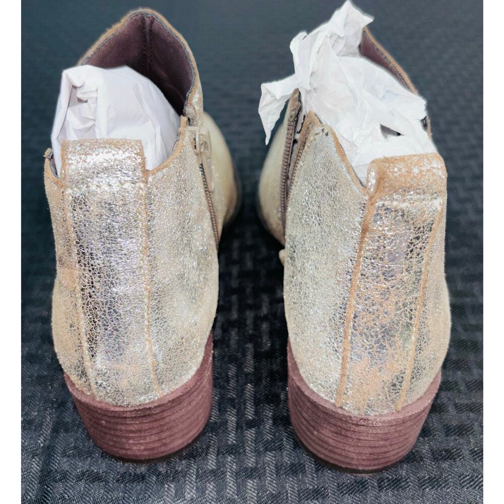 Seychelles Soft Suede Ankle Boots "On Stage" Pewter Distress, Women's Size 7 - Picture 3 of 5